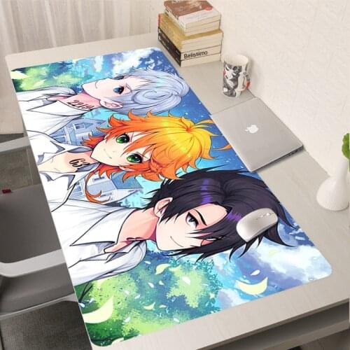 Mausepad Anime The Promised Neverland Gaming Mouse Mat Big Mousepad Gamers Accessories PC Computer Mouse Pad Deskmats For CSGO