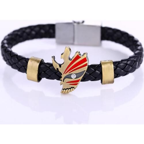 MJ Cosplay Jewelry Hot Anime Jewelry Steel Bracelets BLEACH Weave Leather Bracelet & Bangle