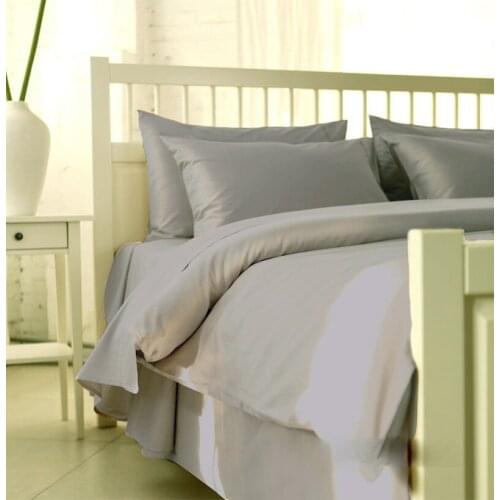 100% Egyptian Cotton 1000 TC Queen King size White Silver Beige Champage Colors Flat Sheet Duvet Cover 4 Pieces Set Customize