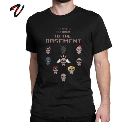 The Binding Of Isaac Tshirt Brand New Mens T Shirt Its Time To Go Back To The Basement Tees Novelty T-Shirts Cotton Clothes