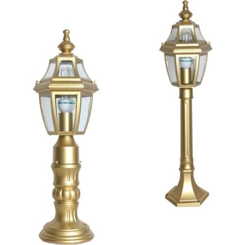 New product imitation copper color E27 lawn lamp waterproof aluminum garden lawn lamp garden lighting engineering lighting