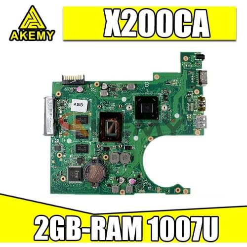 X200CA original mainboard for ASUS X200CA X200C with 2GB-RAM 1007U Laptop motherboard