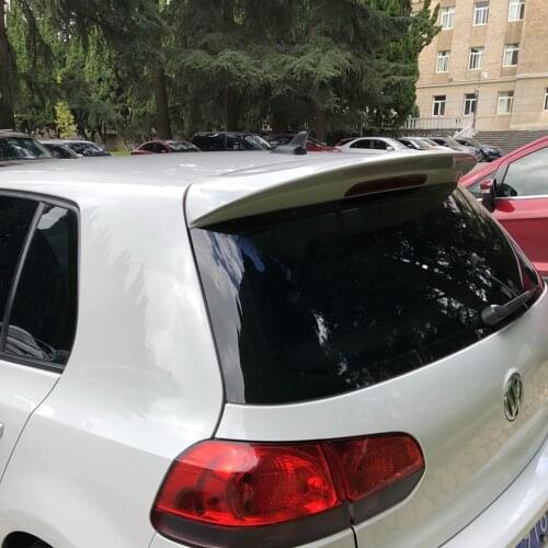 For Volkswagen VW Golf 6 2010 2011 2012 2013 Hot ABS Plastic Rear Trunk Roof Wing Unpainted Primer Rear Spoiler Car Accessories