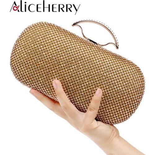 Luxury Handbags Women Bags Designer Full Rhinestone Wedding Party Box Day Clutch Purses and Handbags Crossbody Bags