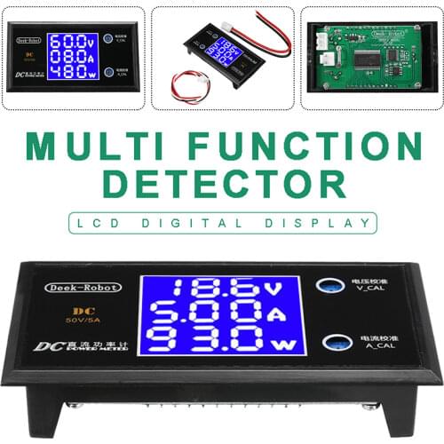 Mayitr 1pc DC 50V 5A 250W Digital LCD Display Voltmeter High Quality Ammeter Wattmeter Current Power Tester