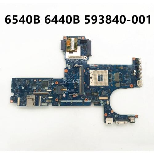 Free shipping For probook 6540b 6440b Laptop motherboard 593840-001 593840-501 593840-601 100% working well