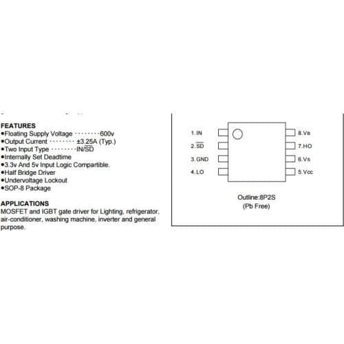 M81740FP HIGH VOLTAGE HALF BRIDGE DRIVER new original goods