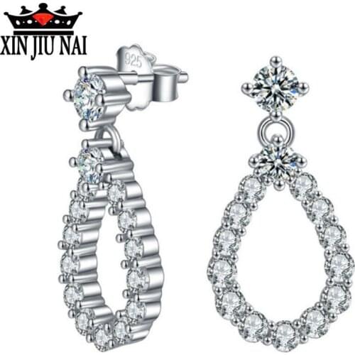 2020 hot sale new arrival personality fashion simple sparkling exquisite luxury female hollow drop-shaped earring jewelry