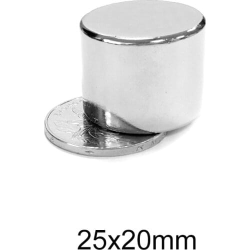 1/2/3/5PCS 25x20 Thick Powerful Strong Magnetic Magnets 25mmx20mm Permanent Neodymium Magnet 25x20mm Round Magnet Strong 25*20