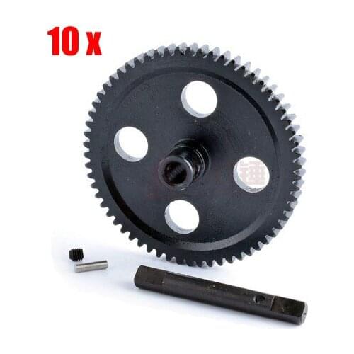 10Pcs Metal Spur Diff Main Gear 62T Reduction 0015 For WLtoys 12428 12423 1/12 RC Car Crawler Short Course Truck Upgrade Parts