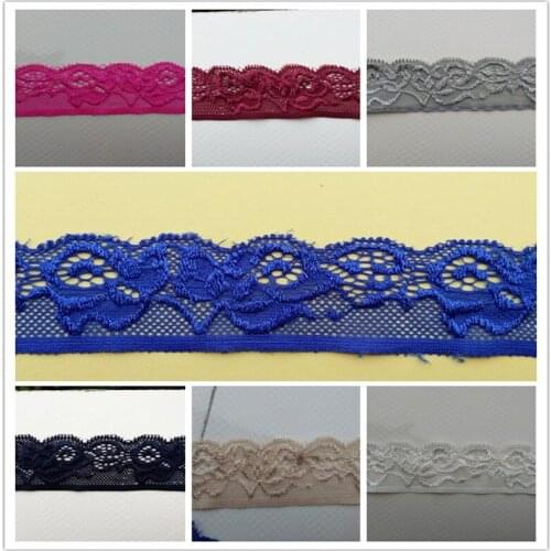 10 yards / batch of beautiful stretch lace 3.5 cm wide 7 colors optional DIY clothing lace accessories