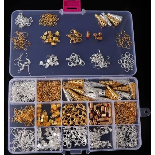 2 Styles Basic Accessories Set Silver + ImitationGold And White k + Imitation Gold Jewelry Accessories & Findings