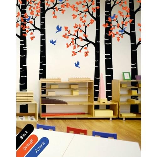 240cm Tall Forest Tree Wall Stickers Vinyl Removable High Quality Wall Decals Decor Nursery Baby Kids Room Wallpaper JW222C