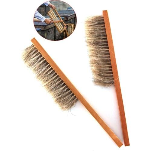 5PCS Double row mane brush for sweeping cleaner cleaning beehive tools two rows horsetail hair brushes beekeeper apiculture tool