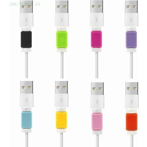 5000pcs/lot Cute Cable earphones Protector For iPhone Sansung HTC USB Colorful Data Charger Earphone Cable Cover protetor