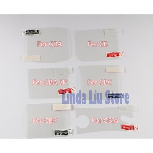 6PCS/LOT Plastic Clear Protective Film For GBP Screen Lens Protector For GB GBA GBC GBA SP FOR GBM GBP
