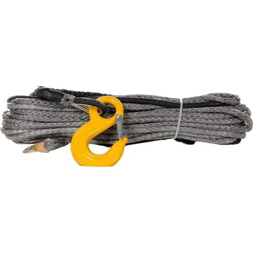 9mm x 40meters UHMWPE Synthetic Winch Rope with hook for 4x4/ATV/UTV/SUV/offroad recovery