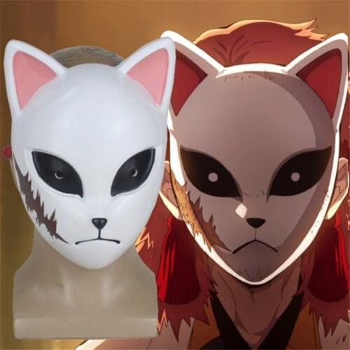 Cosplay Anime Demon Slayer Mask Kimetsu No Yaiba Cosplay Sabito Kamado Tanjirou Makomo Emulsion Masks Halloween Party