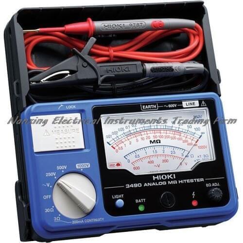 Fast arrival HIOKI 3490 Analog Megohm HiTester, 4000 Megohms Resistance, 250V, 500V, 1000V DC