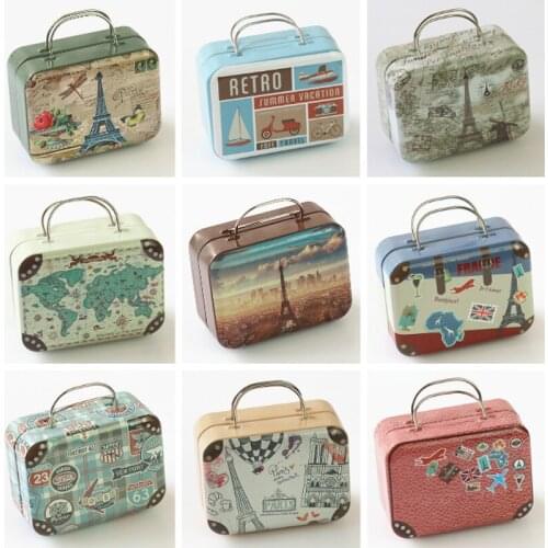 G07-X368 children baby gift Toy 1:6 Dollhouse mini Furniture Miniature doll Accessories Metal suitcase 1pcs