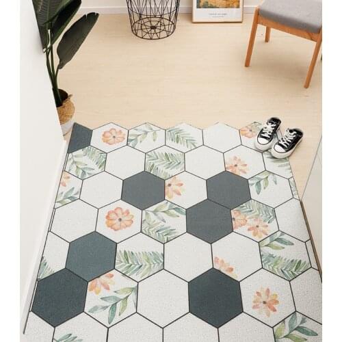 Geometric Doormat Indoor Outdoor Home Decor Mats Carpet Anti-slip PVC Waterproof Mats Carpet Custom Can Be Cut Entrance Doormat