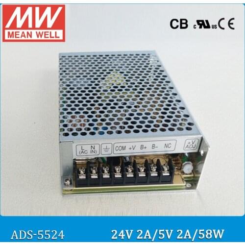 MEAN WELL ADS 5V 24V SMPS Switching Power Supply 220V To 12V AC DC Transformer 2A 3A Dual Output 51W Security Monitoring