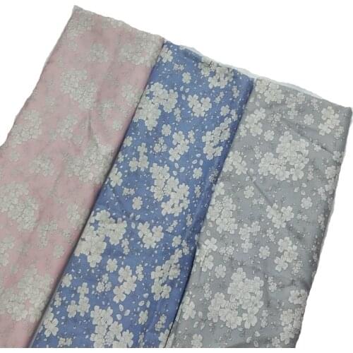 Graceful 50x160cm 3 Colors Japanese Sakura cherry blossom flower Printed 100% Cotton Fabric Floral Fabric For DIY Sewing Bedding