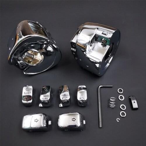 Motorcycle Handlebar Control Switch Housings Switch Caps For Harley Sportster 96-13 Softail 96-10 Dyna 96-11 VRSC 02-17