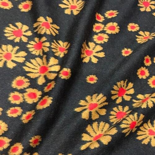 Small Chrysanthemum Knitted Mink Velvet Fabric for Womens Dresses Sewing Material Fabrics Per Meter Cloth Home Textile