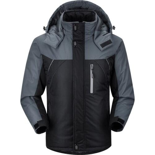 2019 Mens Winter Jackets Mens Thicken Patchwork Outwear Coats Male Hooded Parkas Thermal Warm Plus Size5XL Brand Clothing WA192