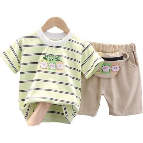 New Summer Baby Girls Clothes Suit Children Boys Fashion T-Shirt Shorts 2Pcs/Sets Toddler Casual Costume Outfits Kids Tracksuits