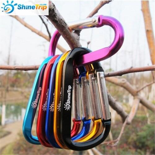 Hiking Buckle (100 pcs) D Shape Aluminum Alloy Buckle Backpack Hanging Hook Carabiners Outdoor Equipment EDC Tool