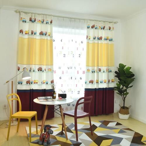 Semi Blackout Curtain Pastoral Modern Simple Living Room Bedroom Embroidery Curtain Fabric