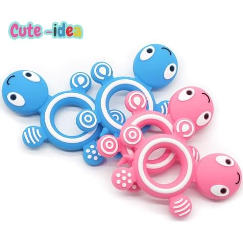 Cute-idea Silicone Baby Teethers Turtle 1PC Tiny Rod Food Grade Animal Silicone Childrens Goods Nursing Gift Baby Teething Toys