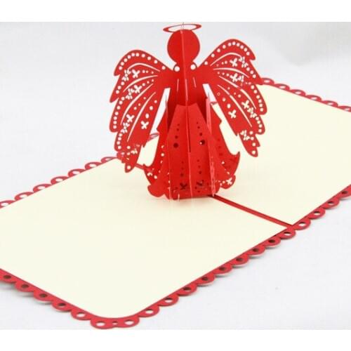 Qubiclife blessing Angel holiday love birthday card 3D stereo creative gift