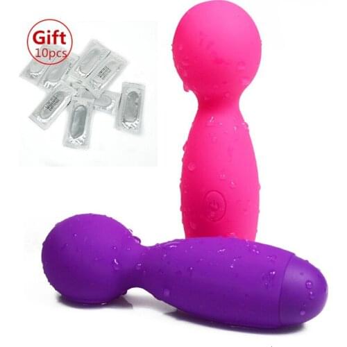 Silicone Clit Vibrators for Women 6 Speeds AV Magic Wand Vibrator Massager Adult Sex Toys for Woman Masturbator