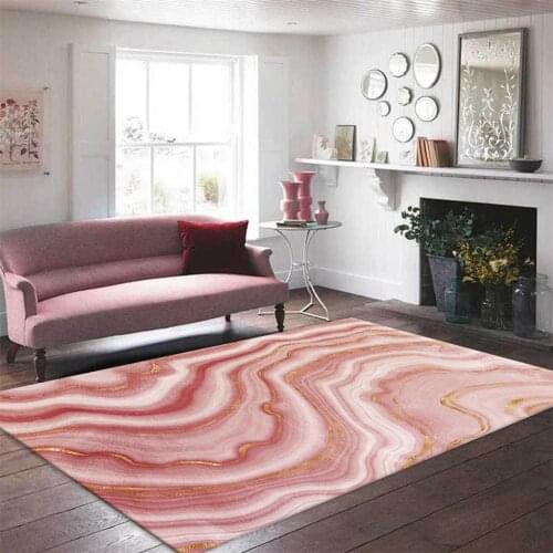 Modern Abstract Carpet Living Room Pink Marble Bathroom Rug Bedroom Bedside Carpet For Girl Kitchen Floor Mat Soft Flannel Mat