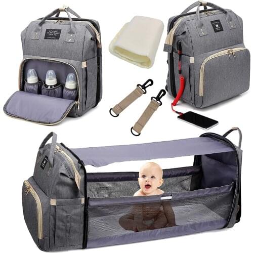 Diaper Bag Backpack Multifunction Large Capacity Diaper Bags for Baby Girl Travel Backpack for Mom Nappy Bassinet Waterproof