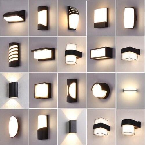LED Outdoor Wall Light Waterproof IP65 Courtyard Modern Simple Spotlighting Wall Lamp For Exterior Garden Terrace Balcony