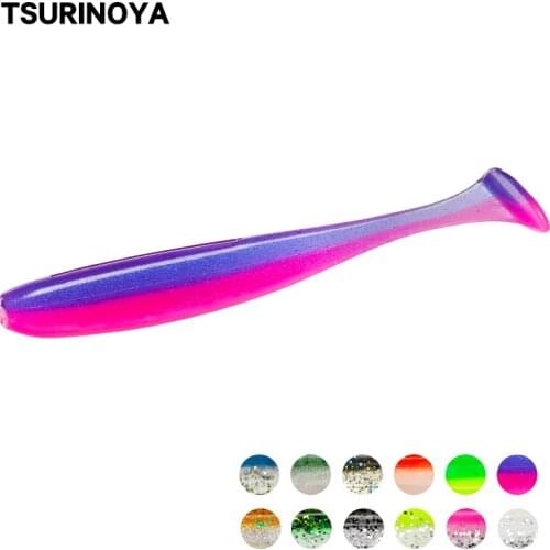 TSURINOYA Fishing Lure T -Tail Soft Bait 2.2g 3.6g 12 TEXAS RIG DOWNSHOT RIG Artificial Bait Worm Bait add salt Fish attractant