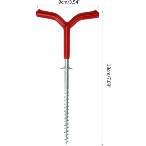 Outdoor Camping Tent Stakes Ice Fishing Screw Rod Stand Y Shape Rack Pegs 448D