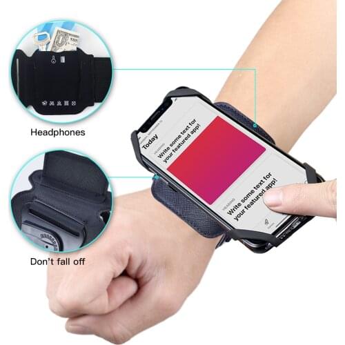 Universal Bag For Sports Arm Band Wrist Cell Phone Holder Running Gym Armband Fitness 360° Rotating For 4''-7.0'' Mobile