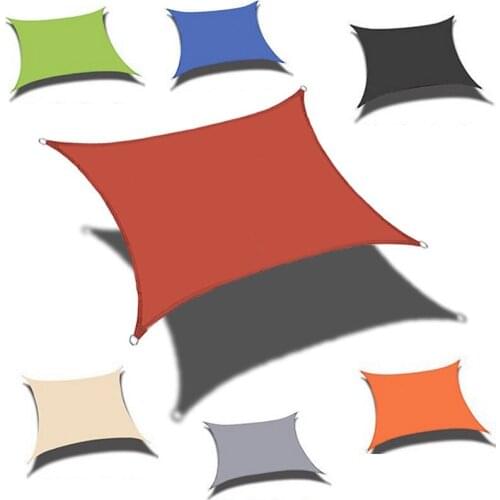 Waterproof Polyester Square Rectangle Shade Sail Garden Terrace Canopy Swimming Sun Shade Camping Hiking Yard Sail Awning