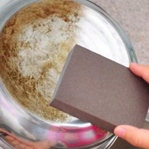 1PC Sponge Carborundum Brush Kitchen Washing Magic Strong Decontamination Brush Househeld Nano Emery Rust Removing Tool