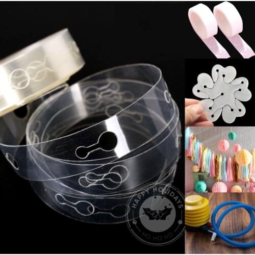 Wedding Birthday Party Balloon Modeling Accessories 5m Balloon Chain 10 m Colorful Ribbon Paper Tassel Adhesive Point Gas Decor
