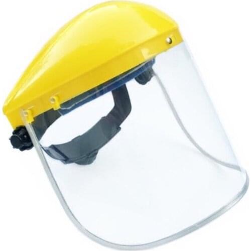 Protective Visor Protective Eye and Head Visor with Ratchet Headgear Protective Mask for Yellow Facial Mask