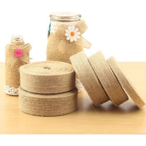 10M/Roll Hemp Woven Ribbon Crafts Gifts Vase Decoration Tied Bow Ribbon Fish Silk Hemp DIY Handmade Jewelry Clothing Accessories