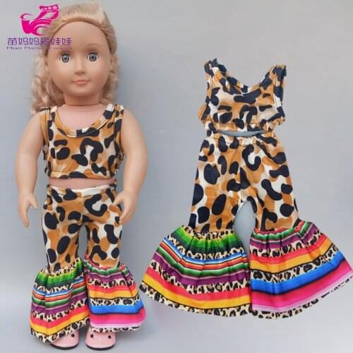 18 inch doll clothes leopard pants 43cm baby doll clothes wear