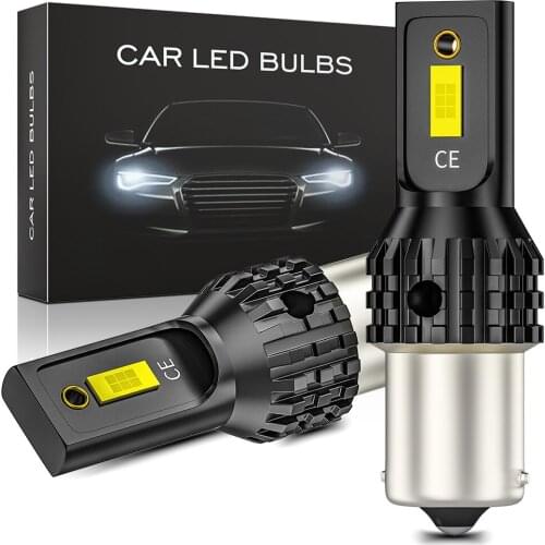 2 Pcs 1156 6500K LED Canbus 2SMD 1200LM 7440 3156 3157 Car Turn Signal Reverse Brake Light Bulb Ultra Bright