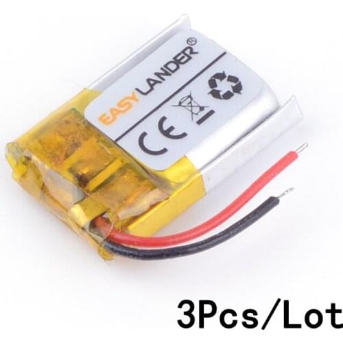 3pcs/Lot 3.7V 50mAh Rechargeable li Polymer Li-ion Battery For bluetooth headset mp3 speaker mouse recorder 341018